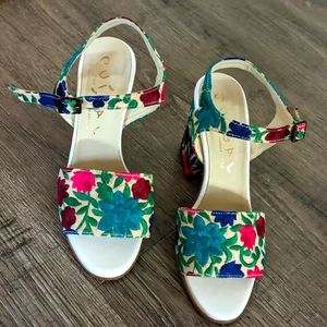 NWOT Ouigal Colorful Embroidered Sandals
